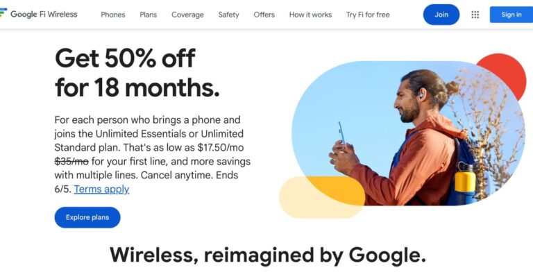 Google Fi takes 50% off Unlimited Essentials, from $17.50/month