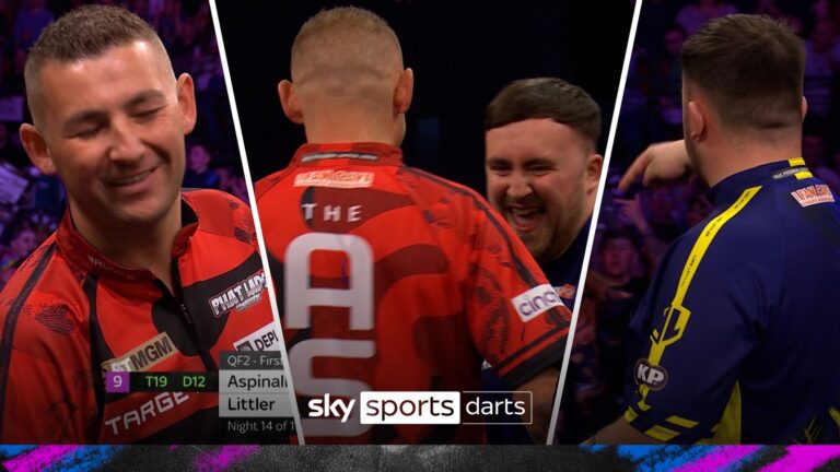 Did Littler tell Leeds crowd to SIT DOWN after Aspinall misses 9-dart attempt?