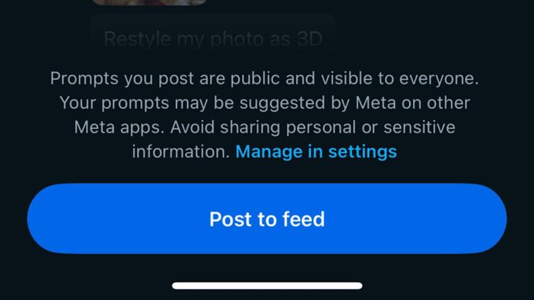 Meta warns users to ‘avoid sharing personal or sensitive information’ in its AI app