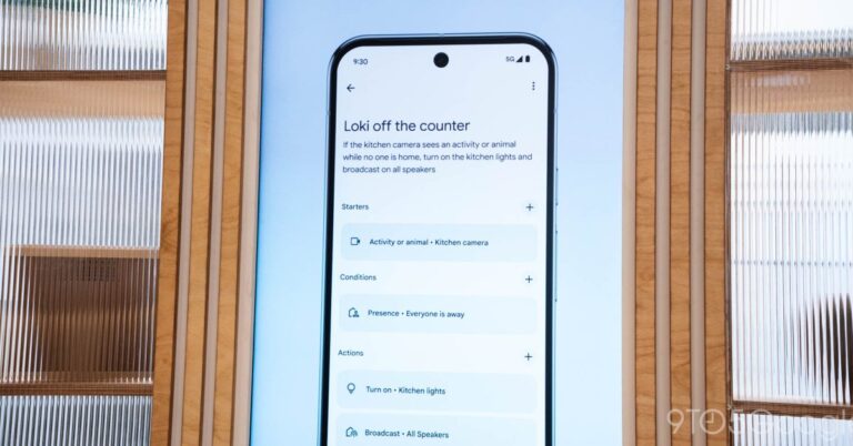 Google Home Routines creator has edge-to-edge Android 16 bug