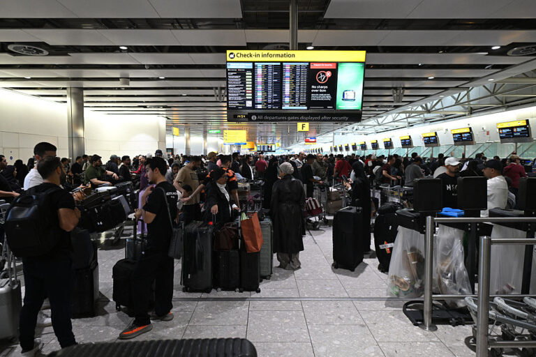Hundreds of flights delayed at Heathrow and other airports after apparent cyberattack